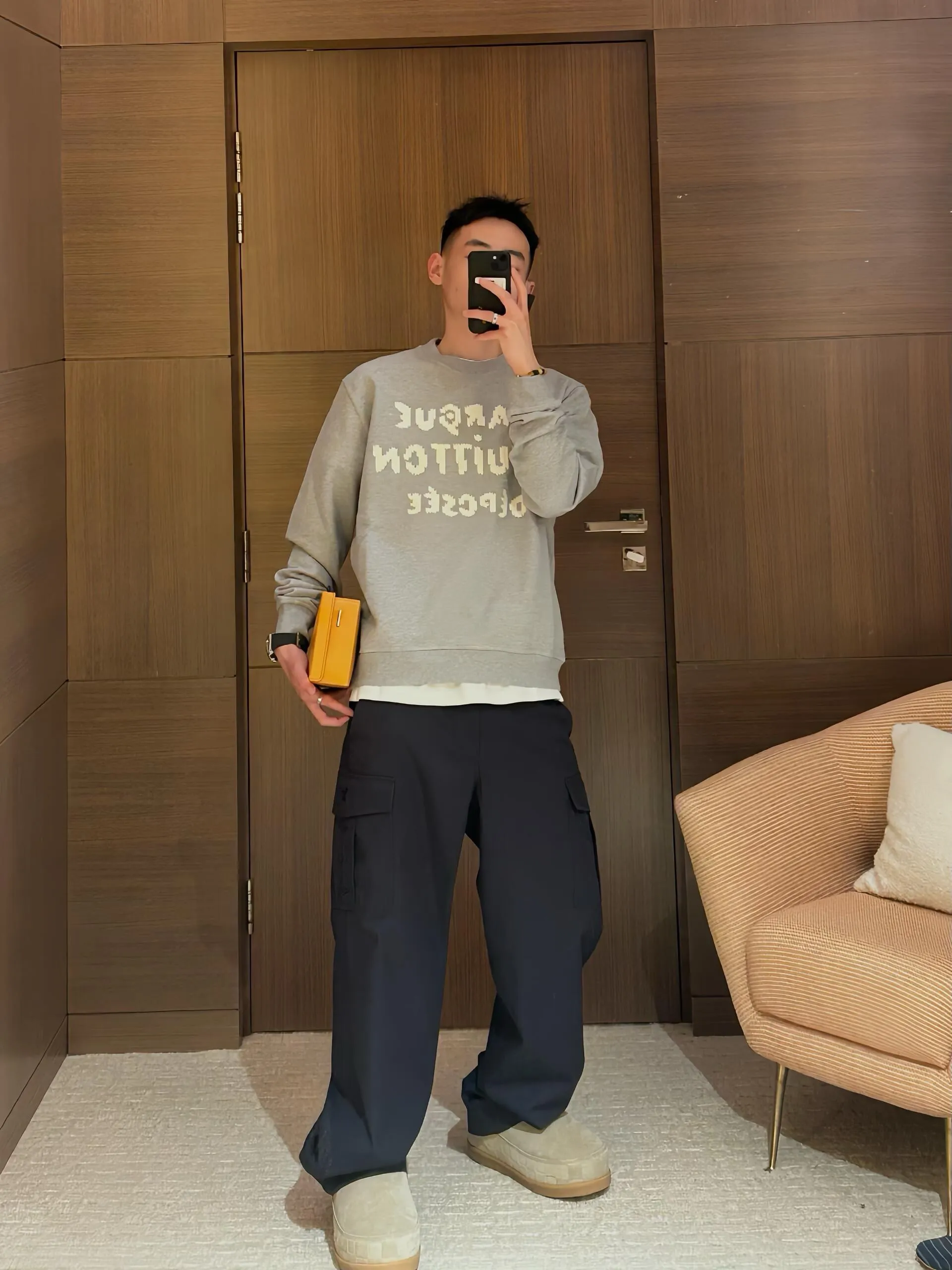 Louis Vuitton/Louis Vuitton embroidered logo crew neck sweatshirt